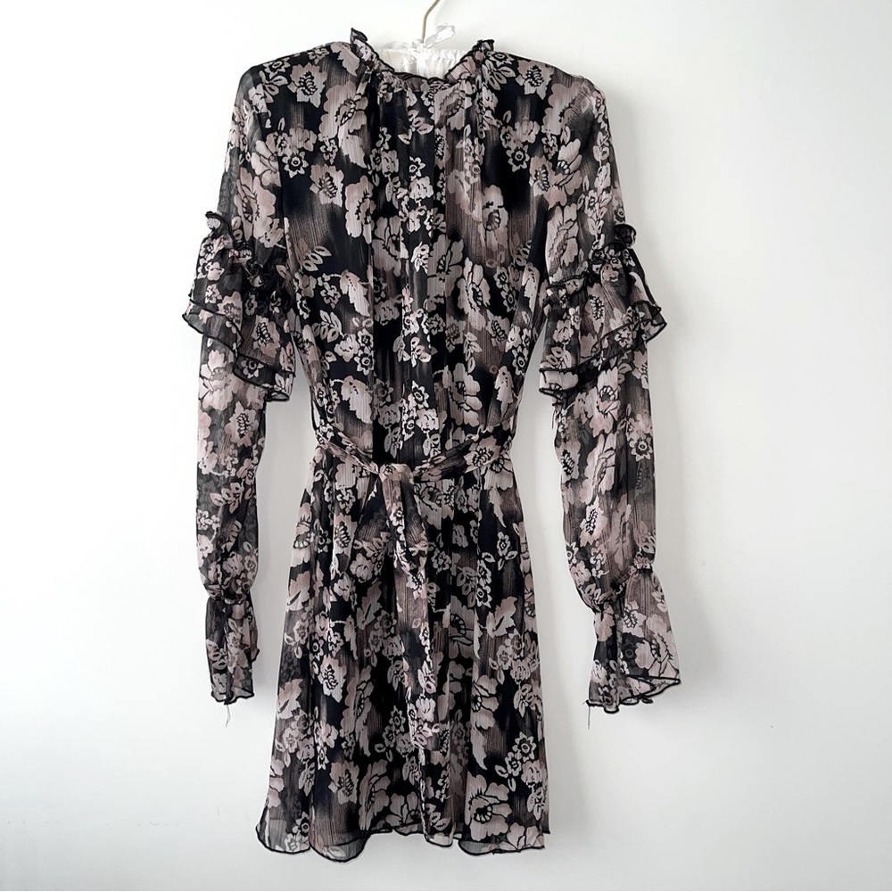 NASTY GAL Feminine Floral Ruffle Dress